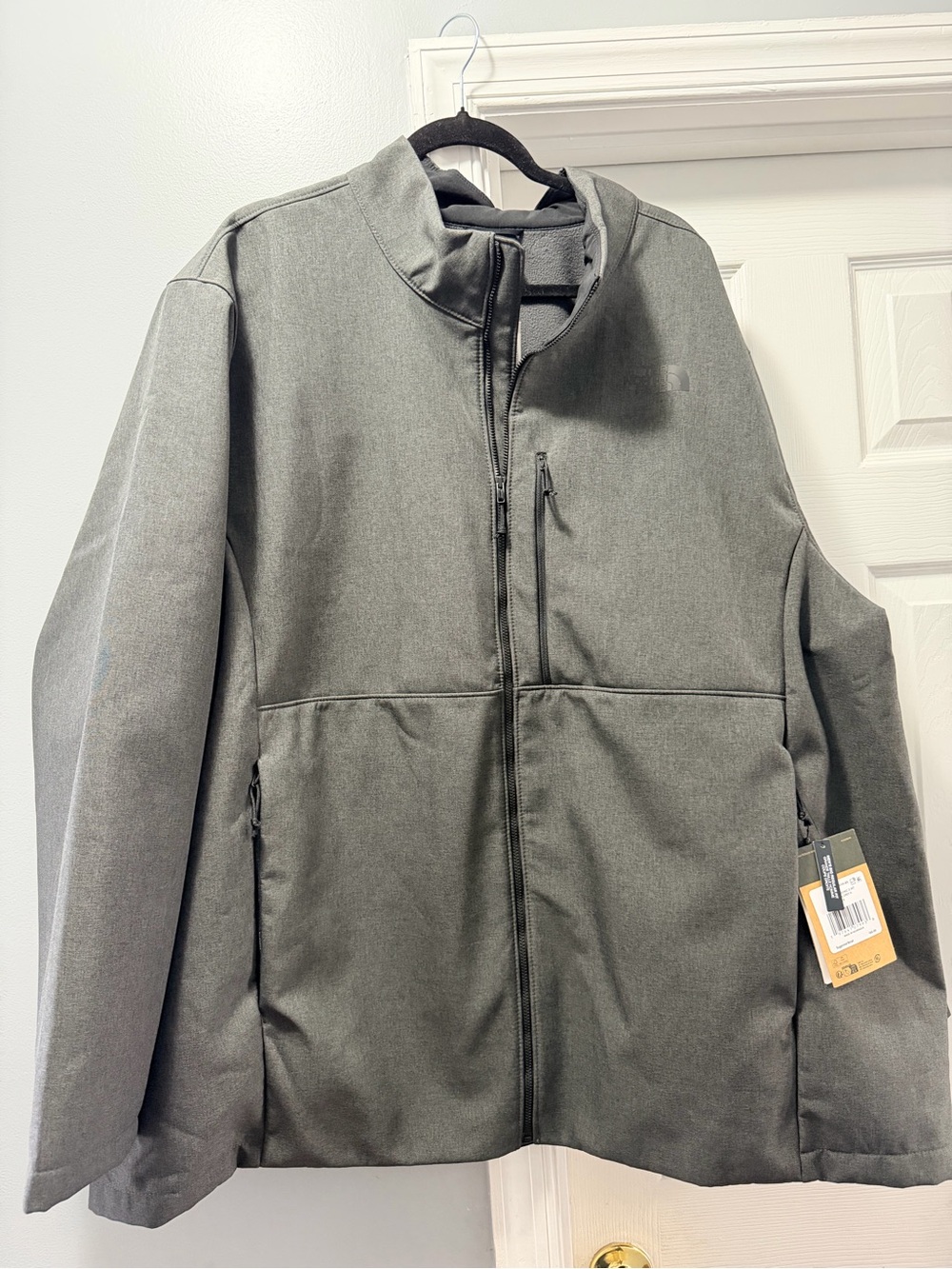 The North Face Big Apex Bionic Jacket Men's Grey Full-Zip Softshell Jacket